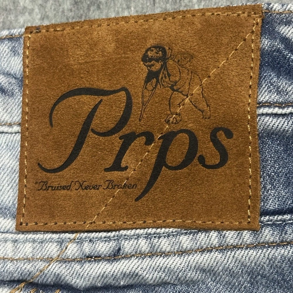 PRPS Men's Barracuda Hiroshima Jeans 100% Cotton Button Fly Indigo - Size 38x34 - Picture 7 of 16